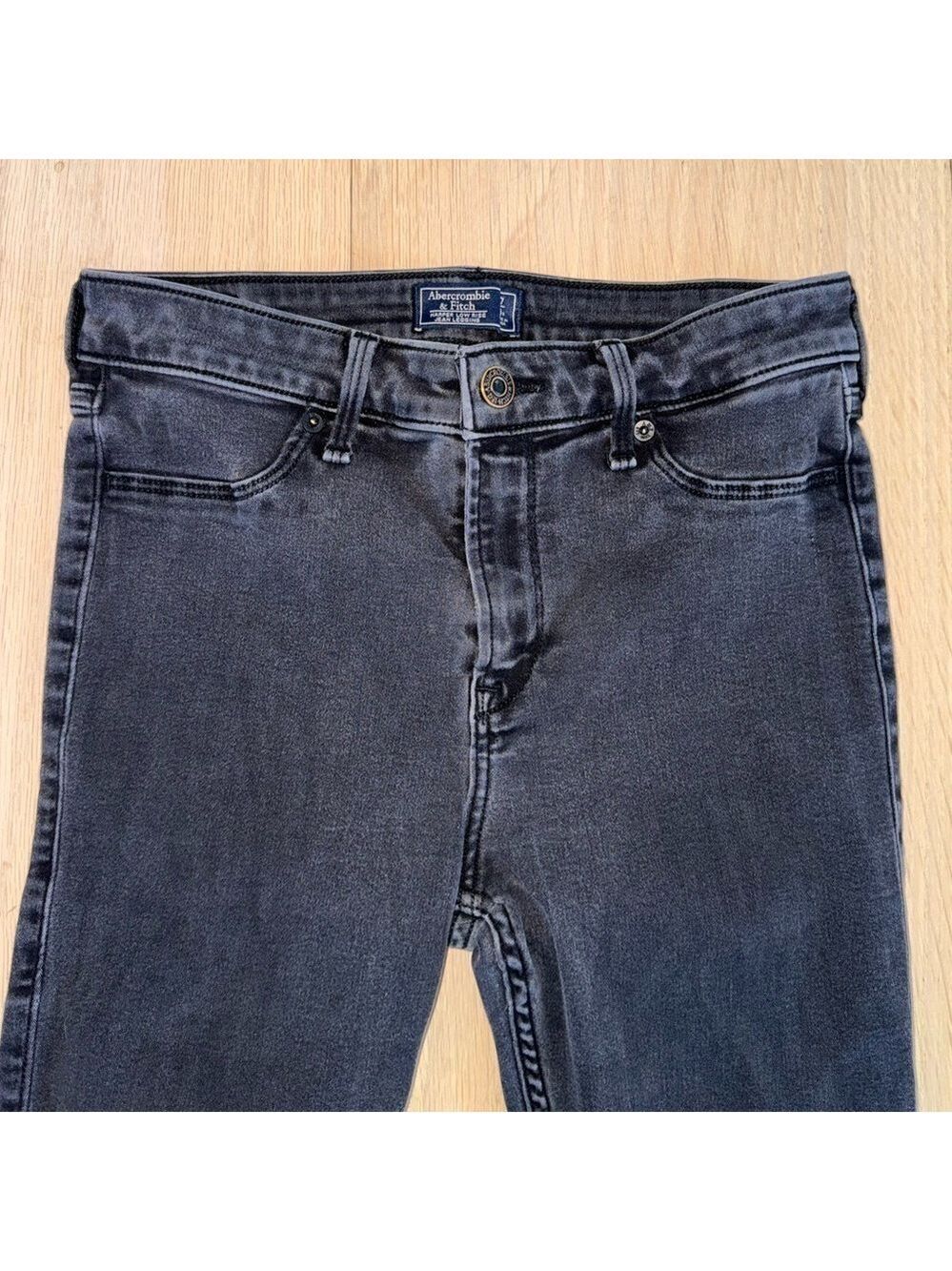 Abercrombie & Fitch Black Harper Low Rise Jean Legging Size 27 - Picture 2 of 5